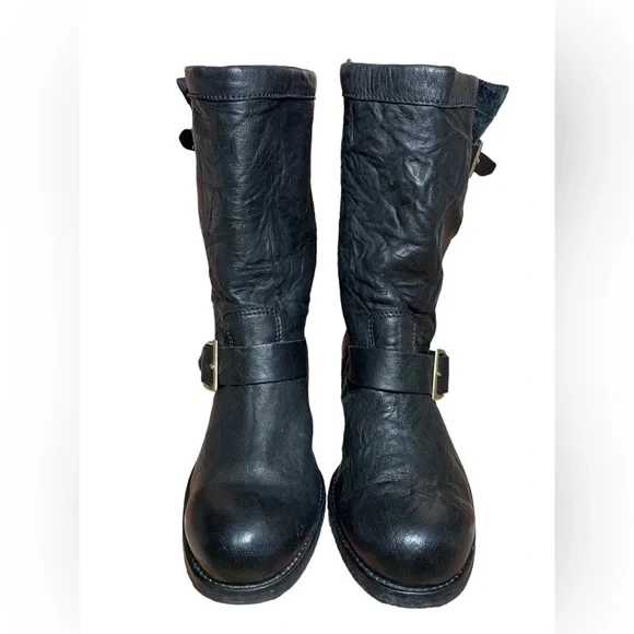 Jimmy Choo Black Moto Biker Lined Boots Size US‎ 5